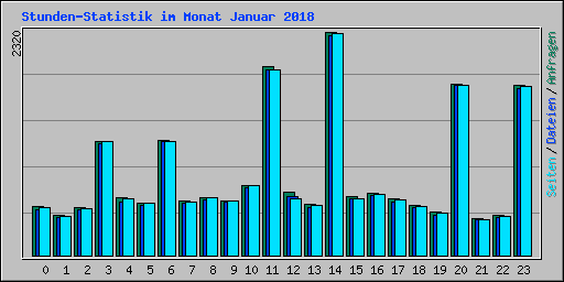 Stunden-Statistik im Monat Januar 2018