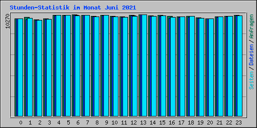 Stunden-Statistik im Monat Juni 2021