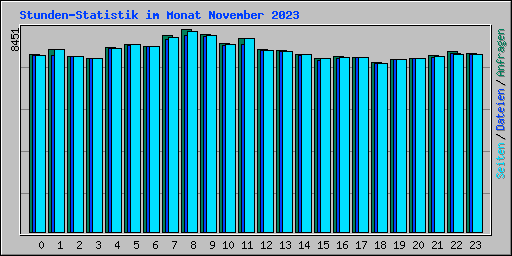 Stunden-Statistik im Monat November 2023