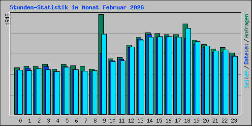 Stunden-Statistik im Monat Februar 2026