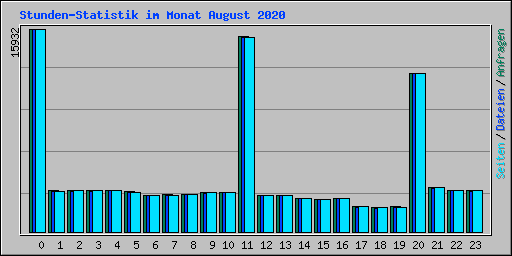 Stunden-Statistik im Monat August 2020