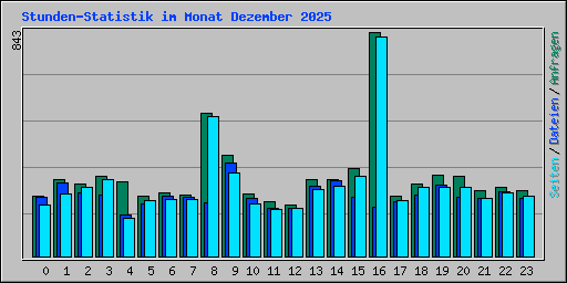 Stunden-Statistik im Monat Dezember 2025