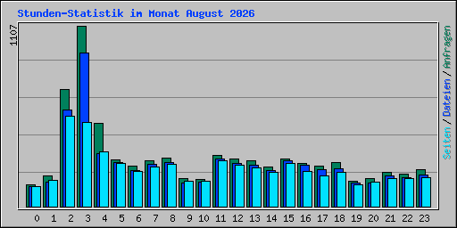 Stunden-Statistik im Monat August 2026